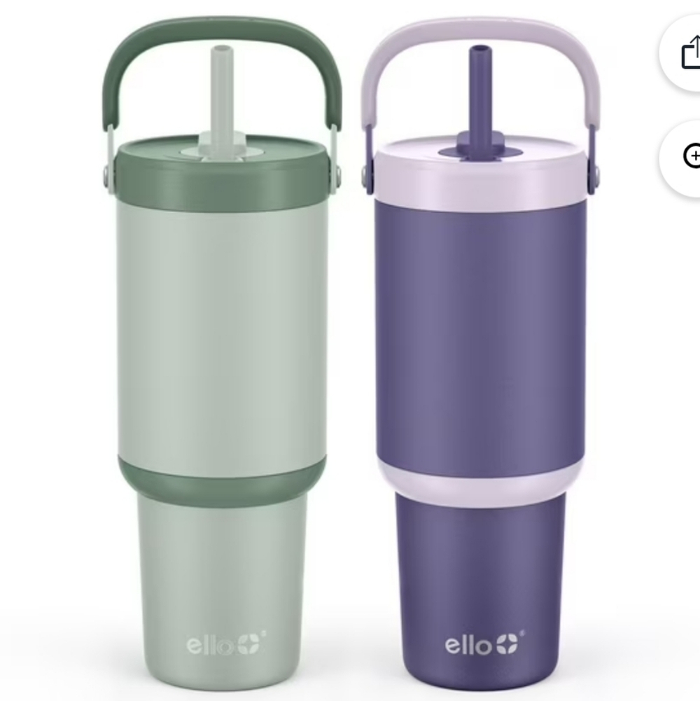 Ello Stainless Steel 30ozTumbler Set - Green and Purple